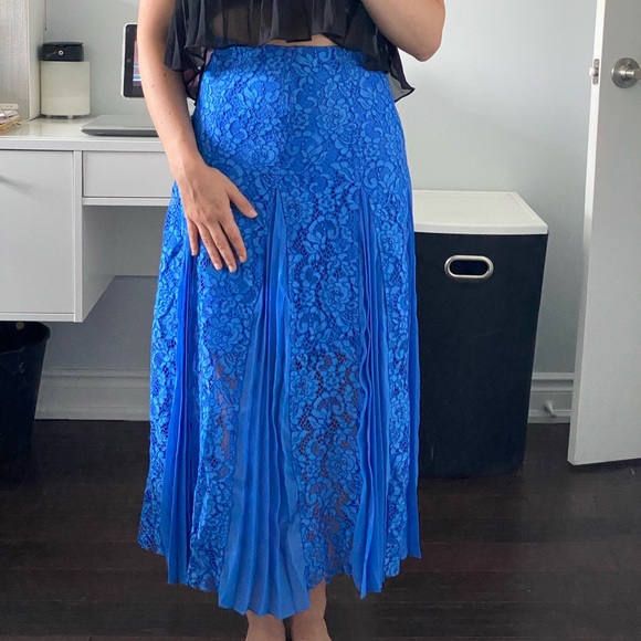 Sandro Paris | Pleated Lace Skirt - Picture 1 of 9